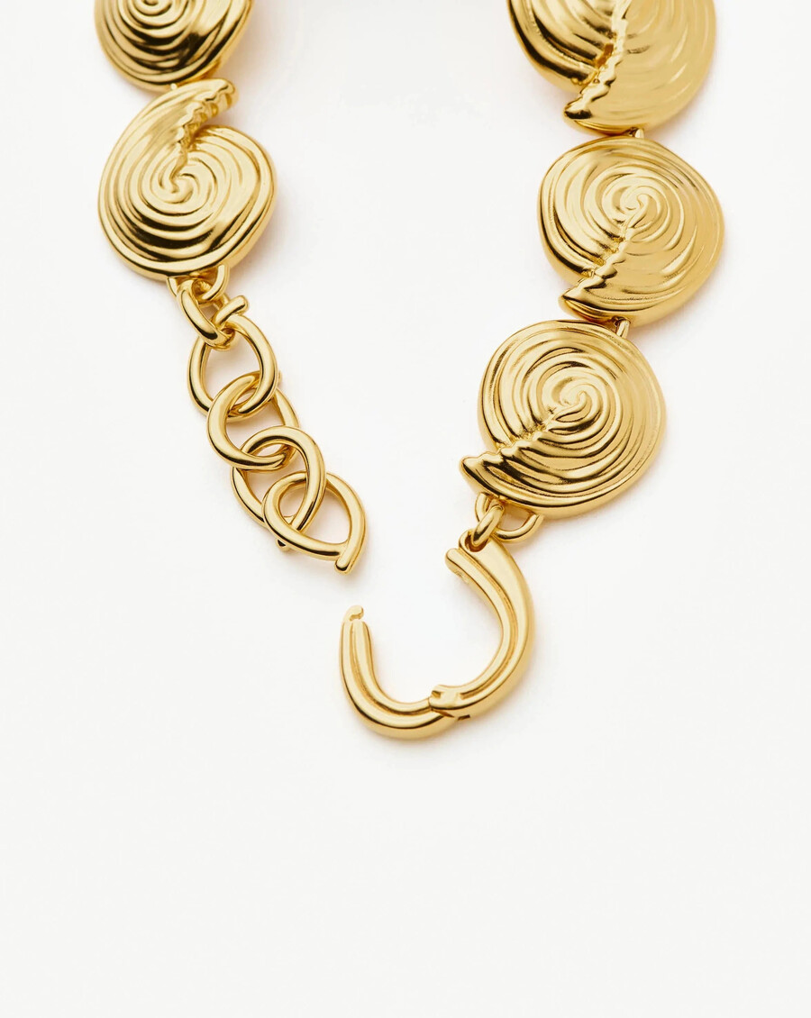 pulsera de cadena con espiral - oro