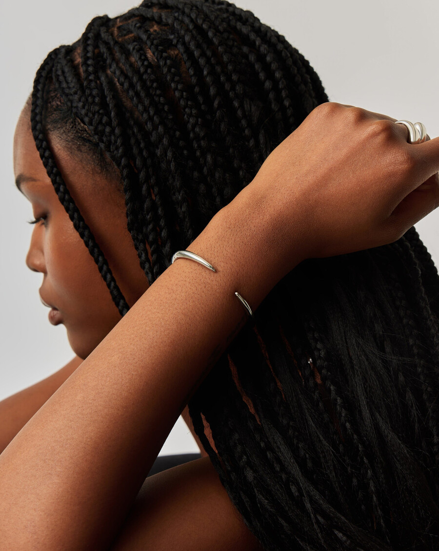 brazalete de garra - plata