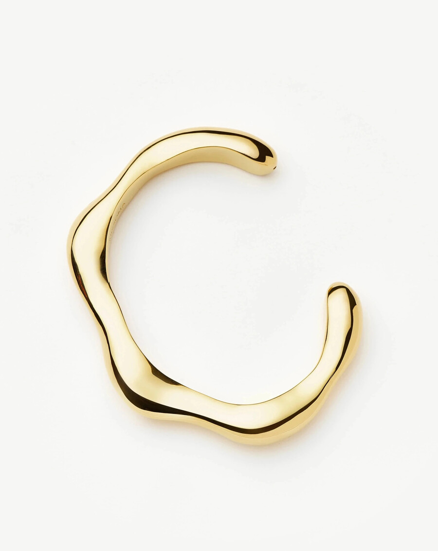 brazalete con diseño de cúpula abultada eny - dorado