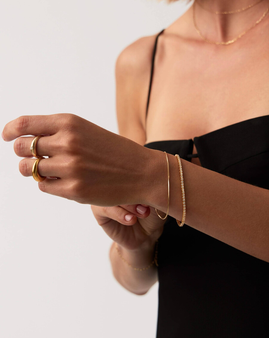 pulsera de tenis con diamantes en oro macizo de 14 k - missoma ee. uu.