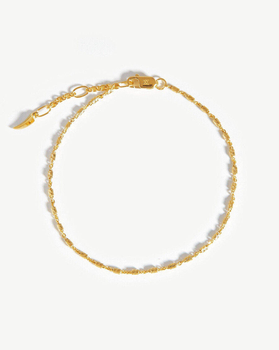 pulsera de cadena vervelle de oro macizo de 14 k