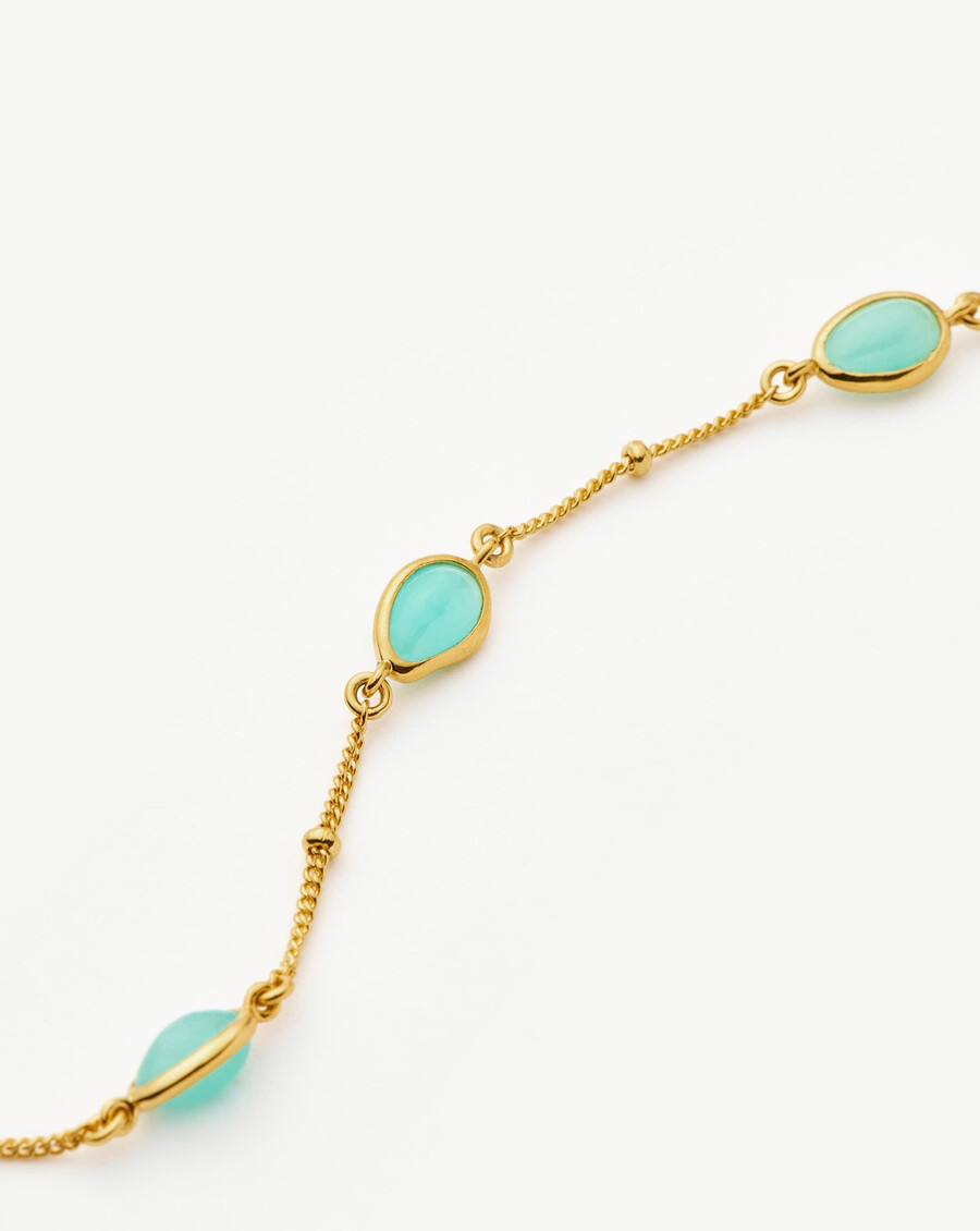 pulsera con dije de piedra preciosa magma - oroamazonita