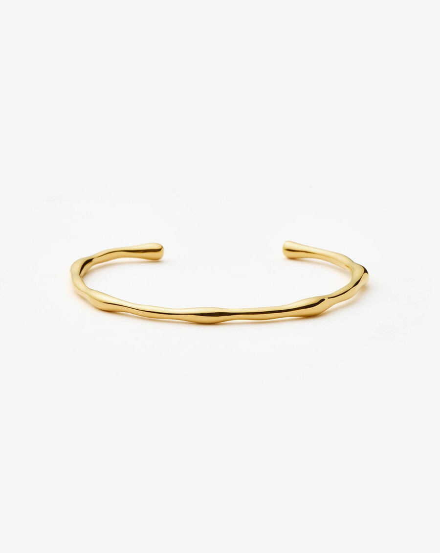 pulsera de puño fundido - oro
