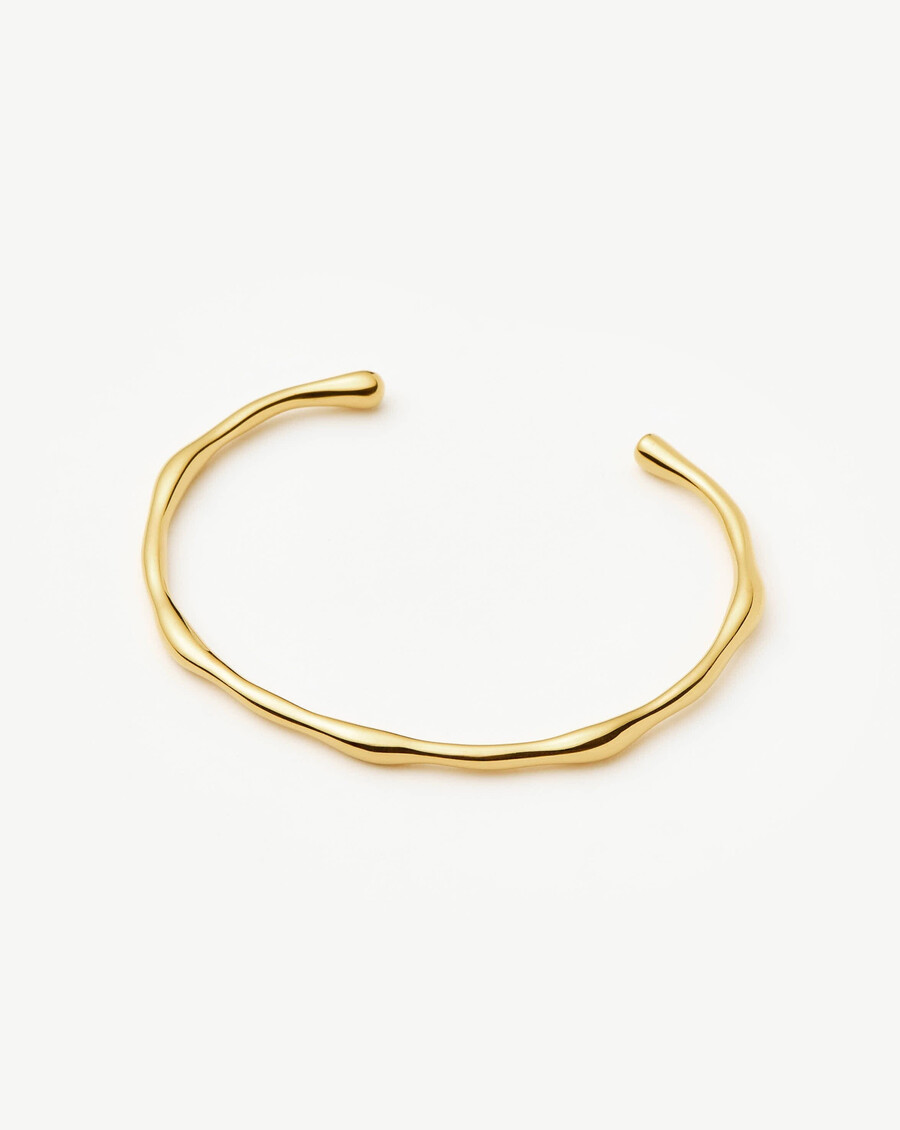 pulsera de puño fundido - oro