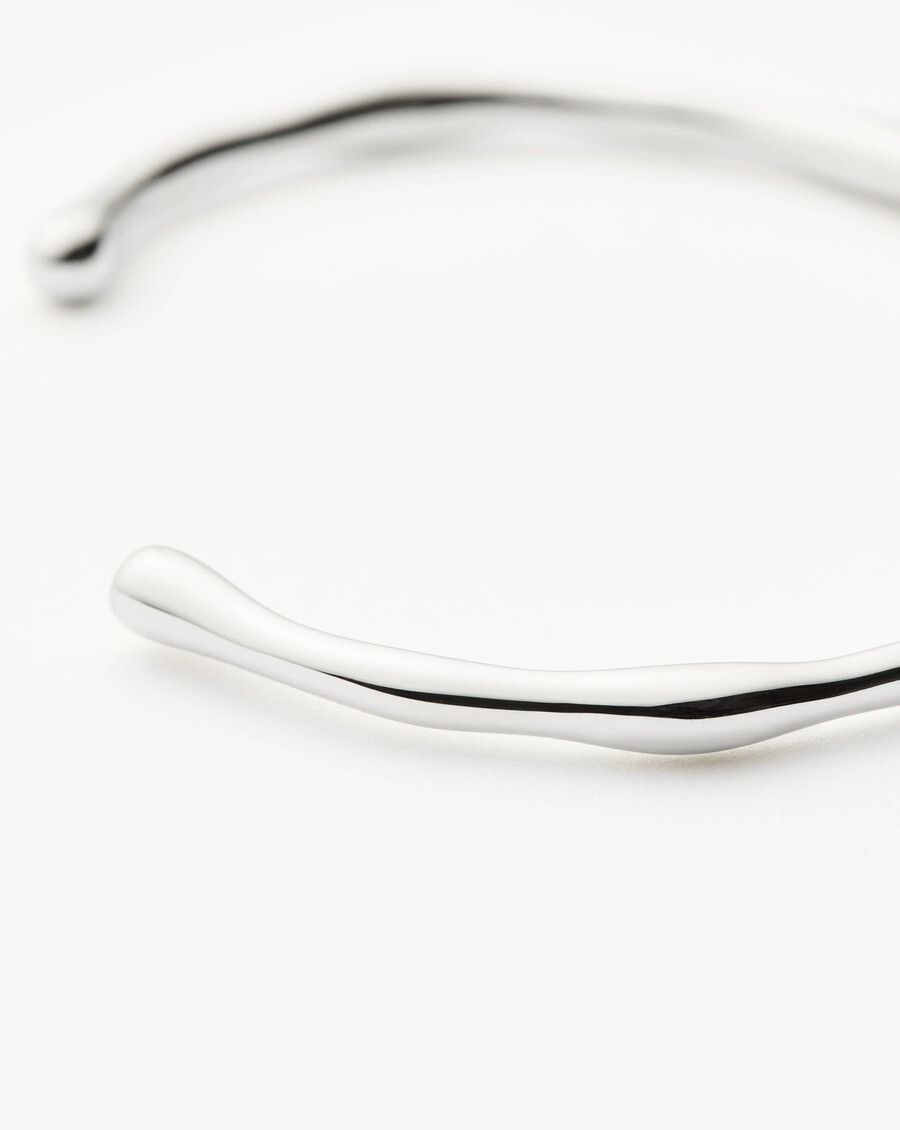 pulsera de puño fundido - plata