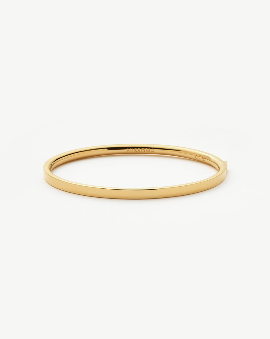 brazalete clásico con bisagras - oro