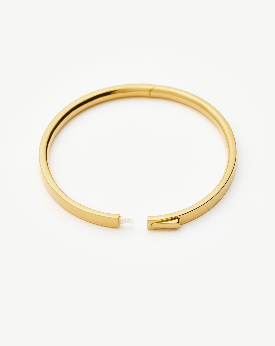 brazalete clásico con bisagras - oro