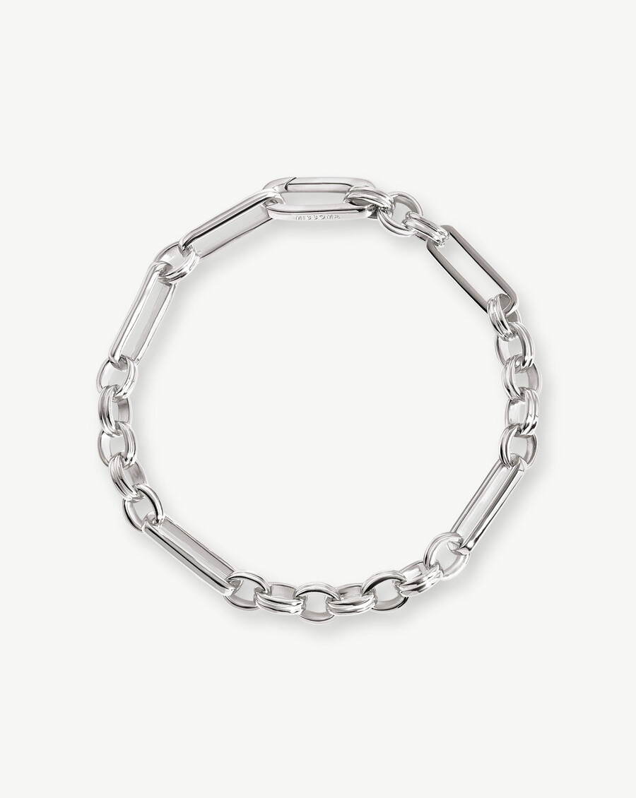 pulsera de cadena axiom - bañada en plata