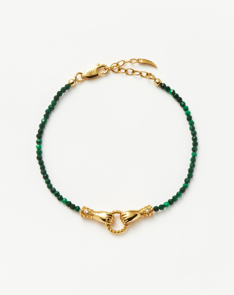 mini pulsera de malaquita con cuentas en buenas manos de harris reed