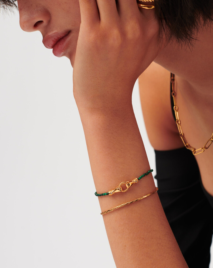 mini pulsera de malaquita con cuentas en buenas manos de harris reed