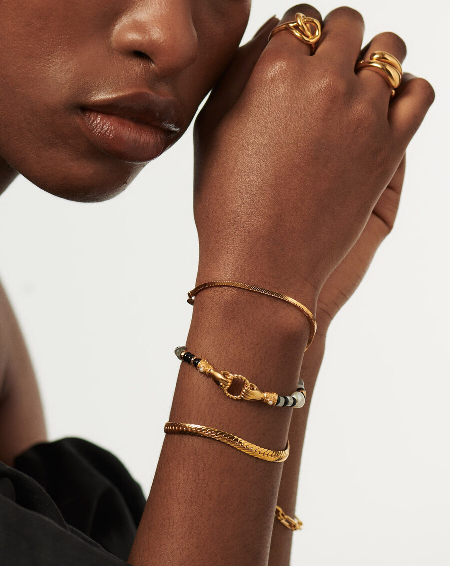 pulsera harris reed in good hands con cuentas de piedras preciosas - oronegro