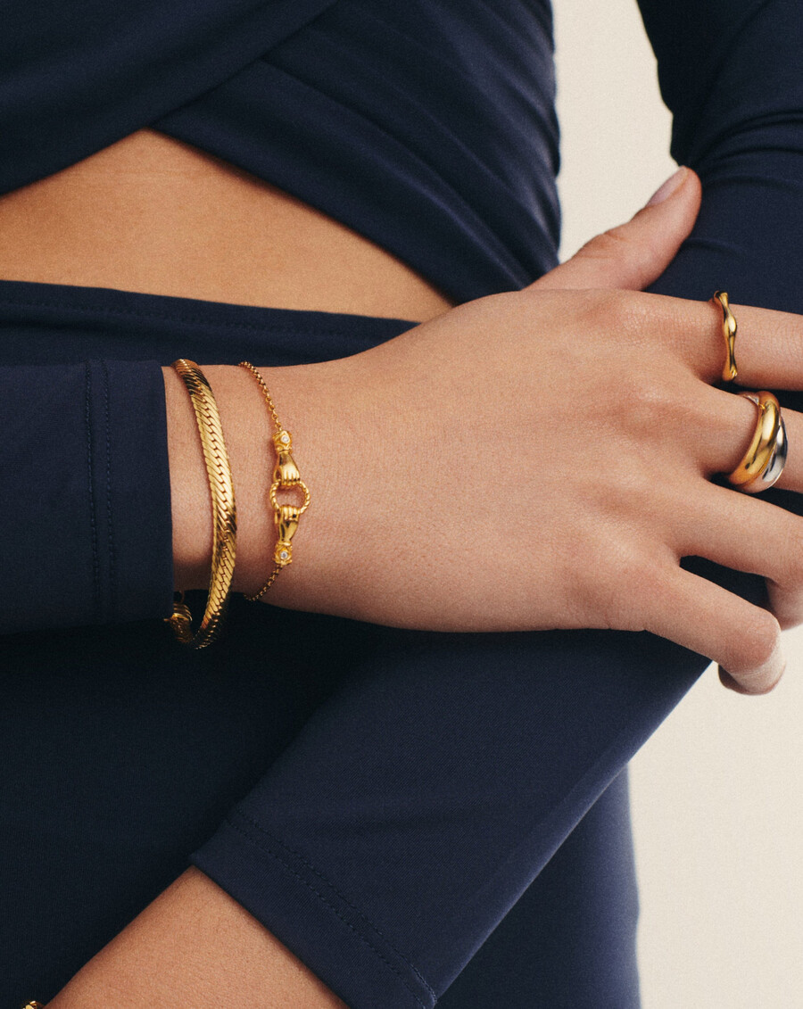 pulsera deslizante harris reed in good hands - oro
