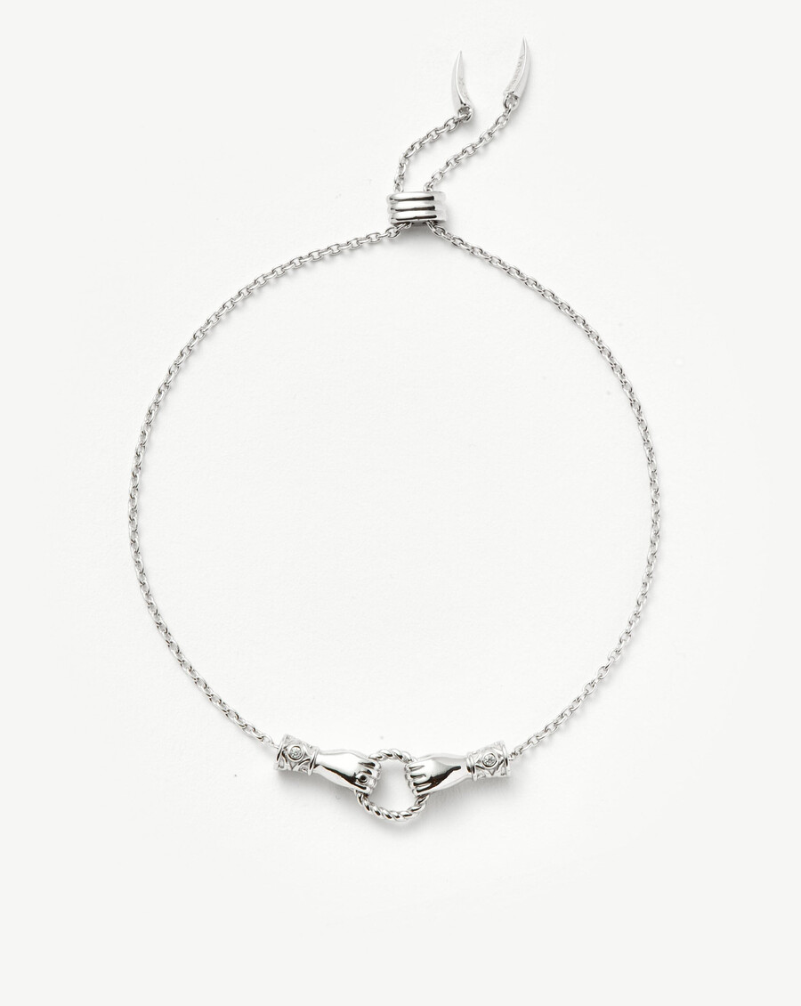 pulsera deslizante harris reed in good hands - plata