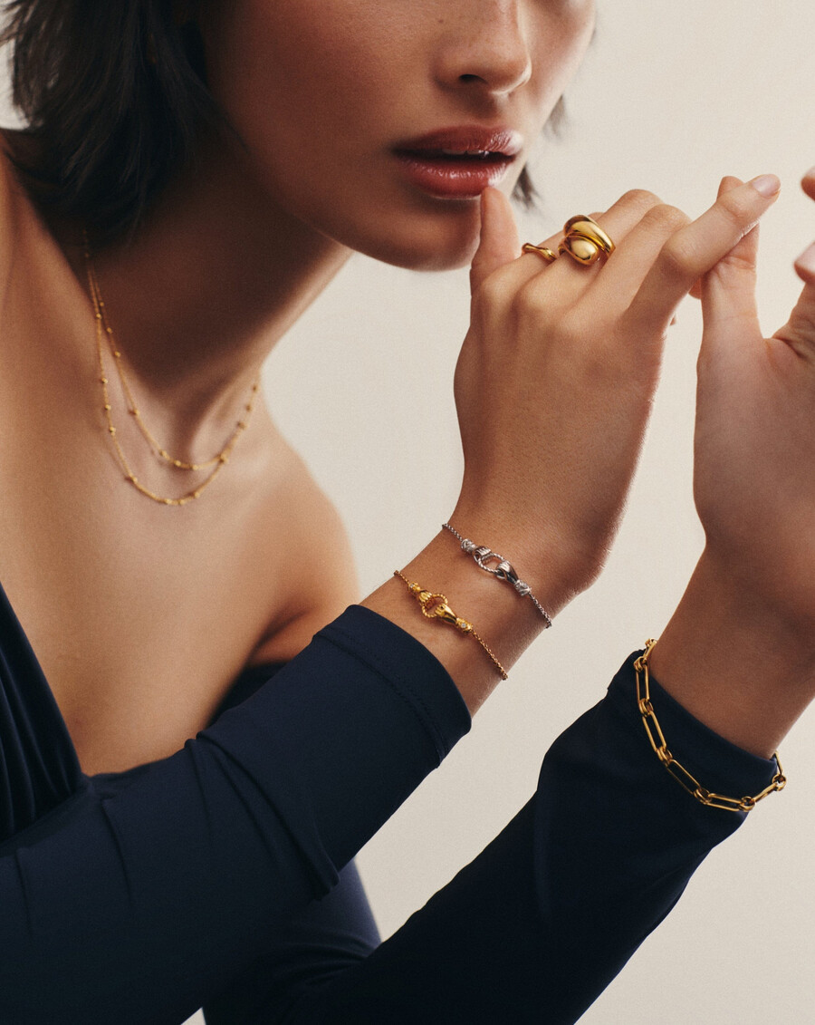 pulsera deslizante harris reed in good hands - plata