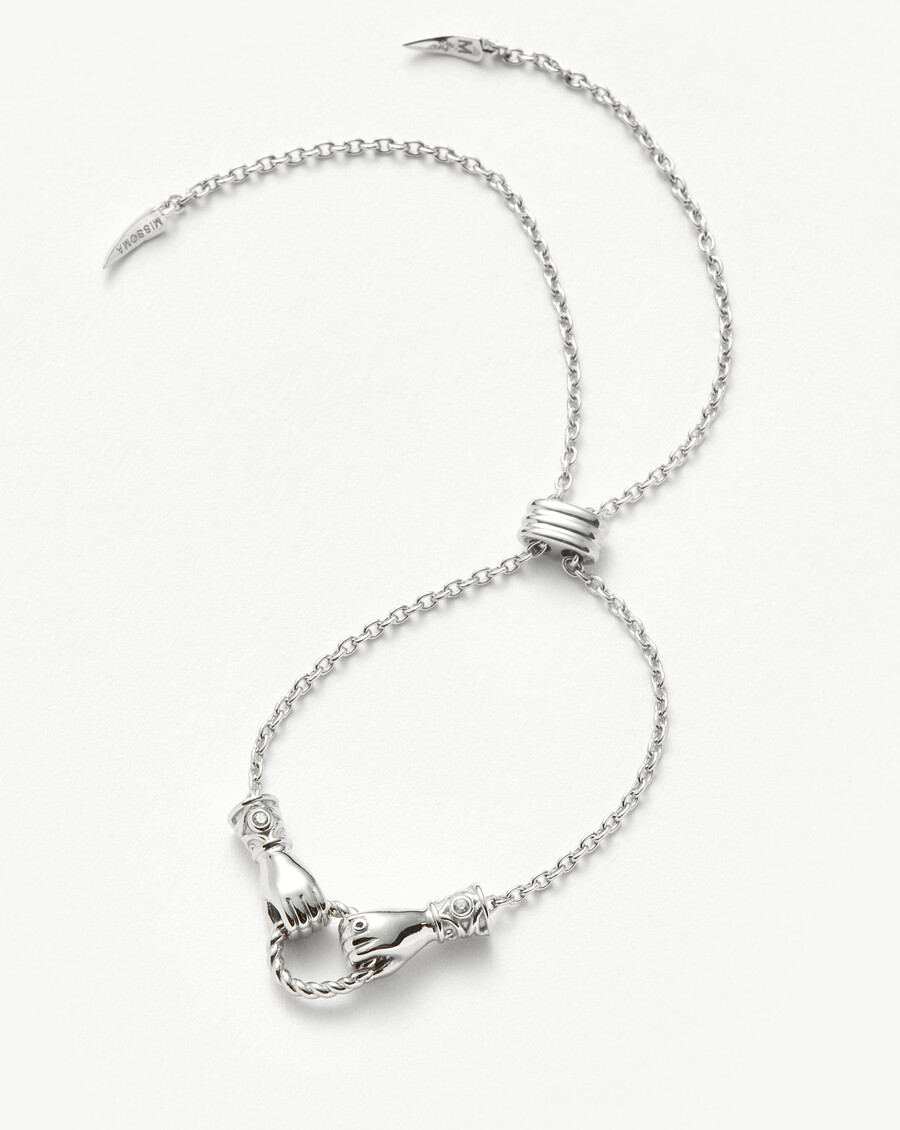 pulsera deslizante harris reed in good hands - plata