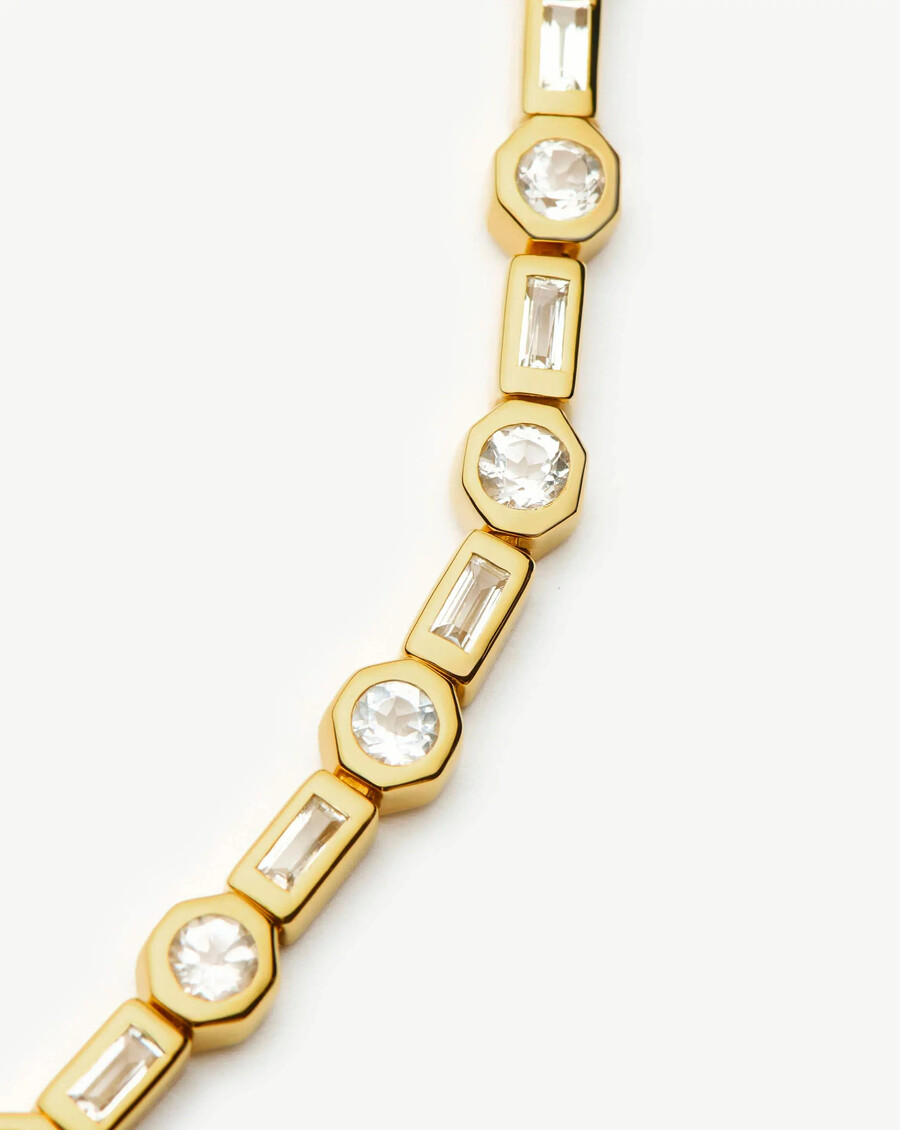 pulsera de tenis lucy williams - oro vermeil de 18 quilates