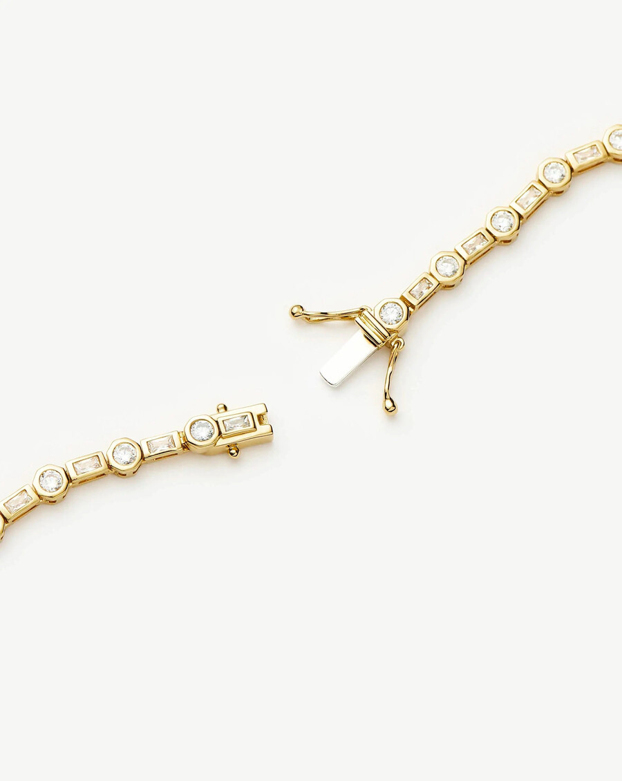 pulsera de tenis lucy williams - oro vermeil de 18 quilates