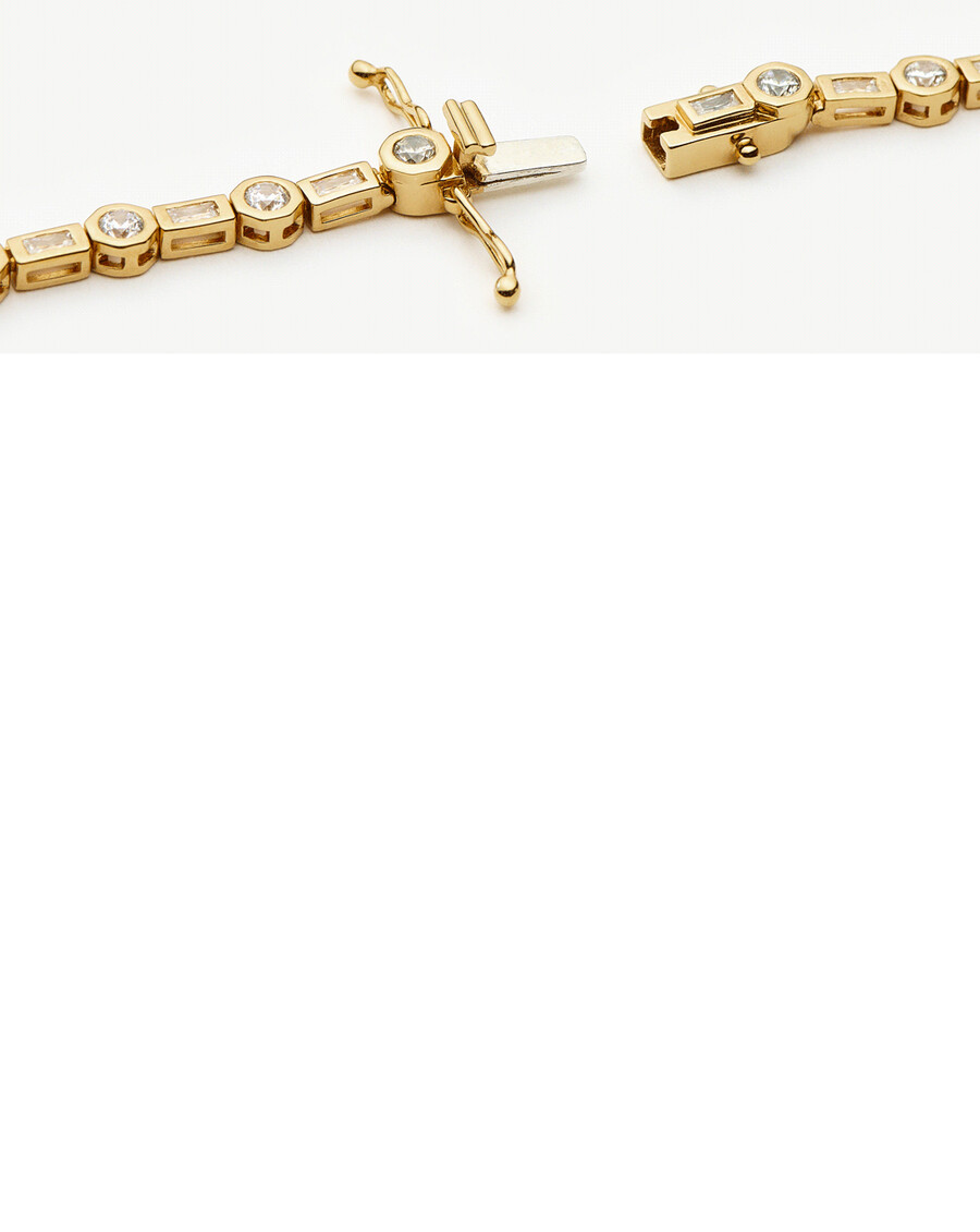 pulsera de tenis lucy williams - oro vermeil de 18 quilates