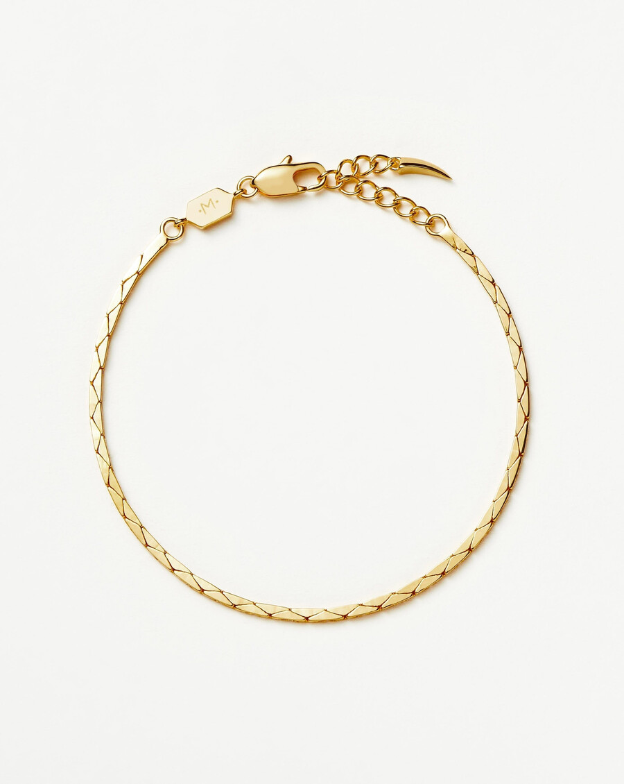 pulsera de cadena de serpiente lucy williams cobra - oro