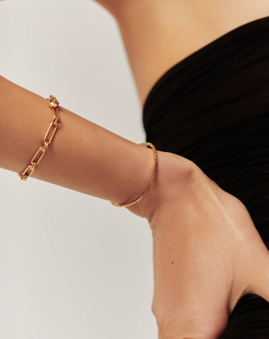 pulsera de cadena de serpiente lucy williams cobra - oro