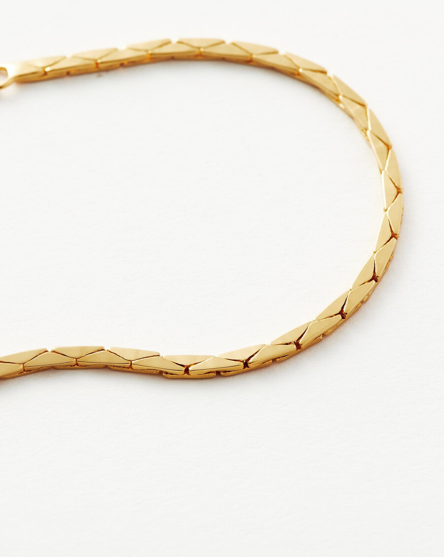 pulsera de cadena de serpiente lucy williams cobra - oro