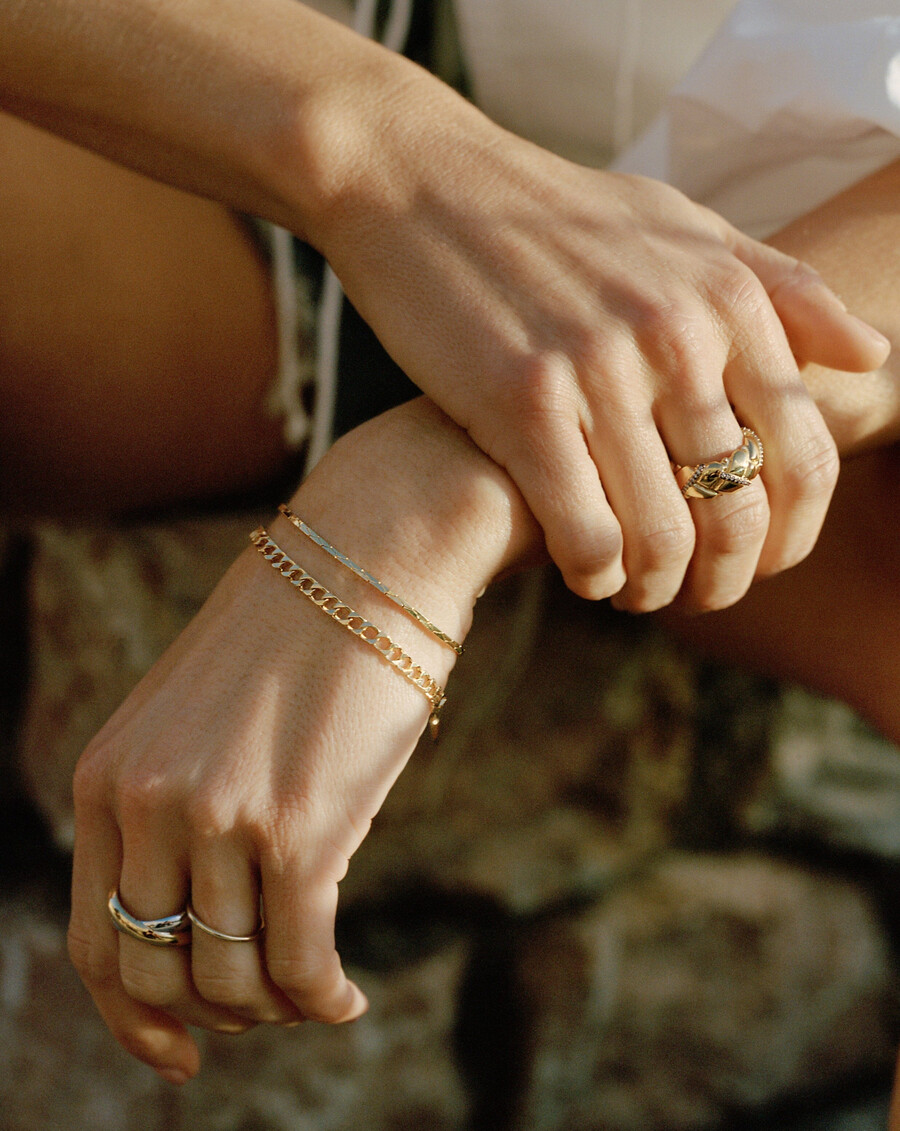 pulsera de cadena de serpiente lucy williams cobra - oro