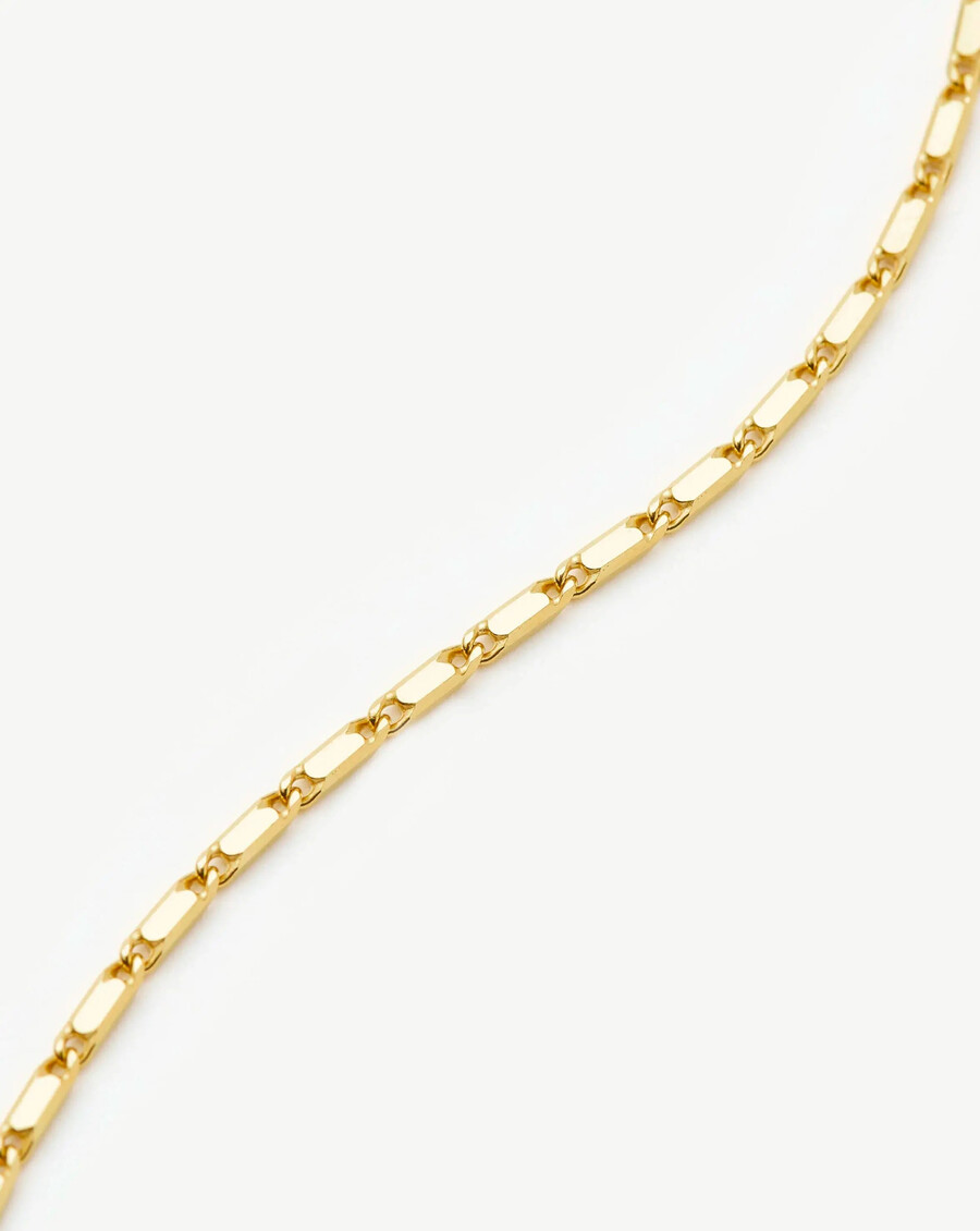 pulsera de cadena de eslabones horizon de lucy williams - oro vermeil de 18 quilates