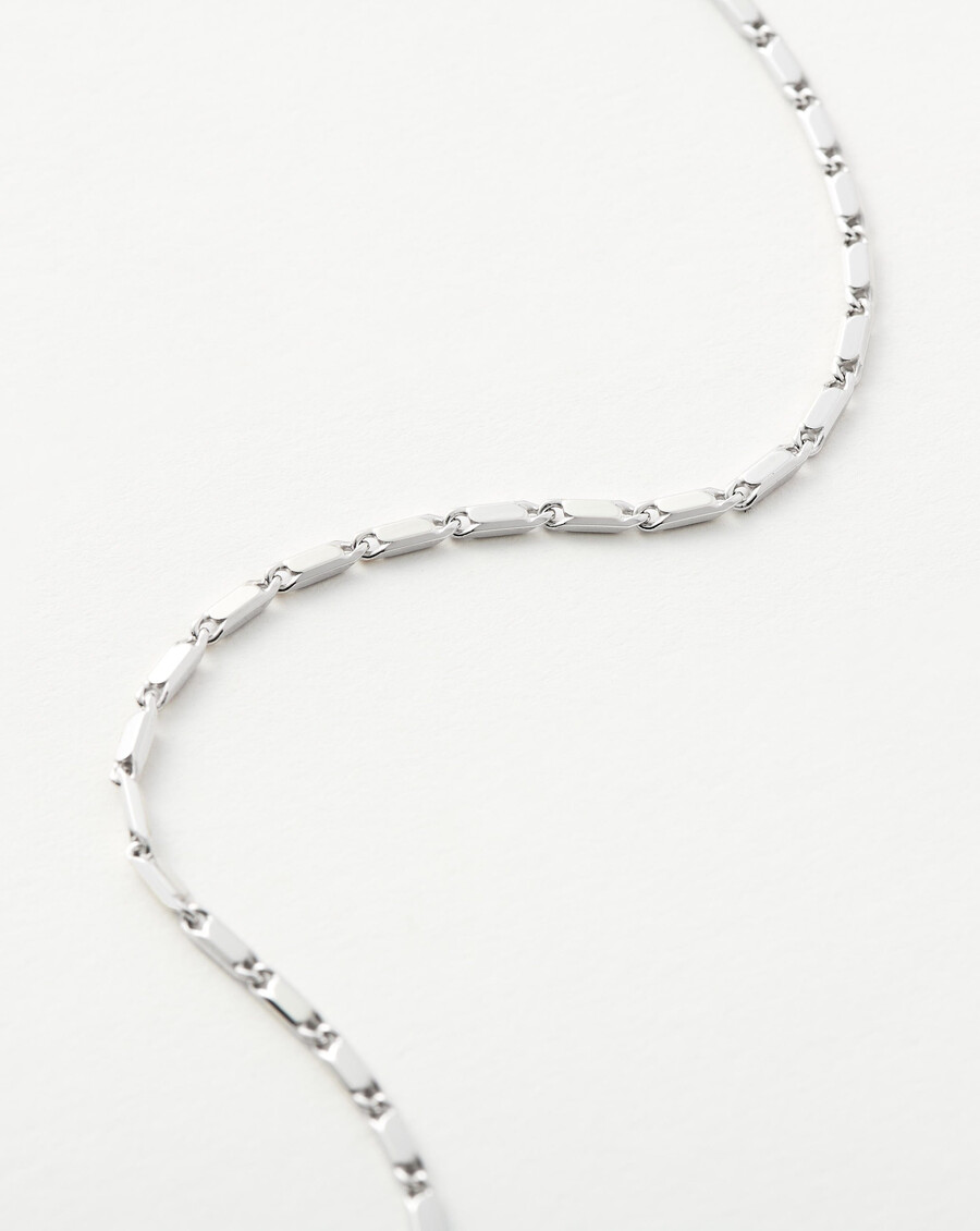 pulsera de cadena de eslabones horizon de lucy williams - plata de ley