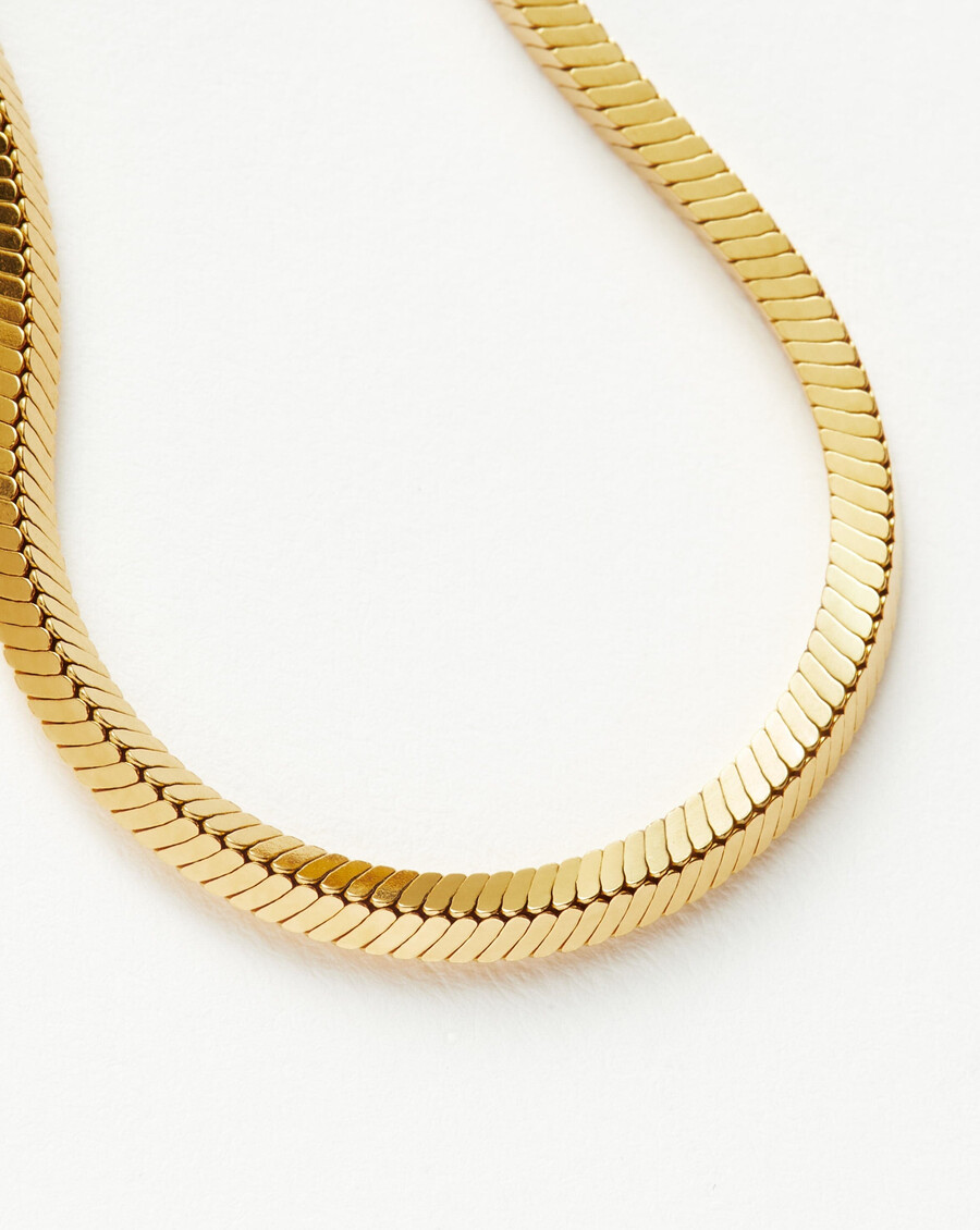 pulsera de cadena de serpiente cuadrada lucy williams - oro