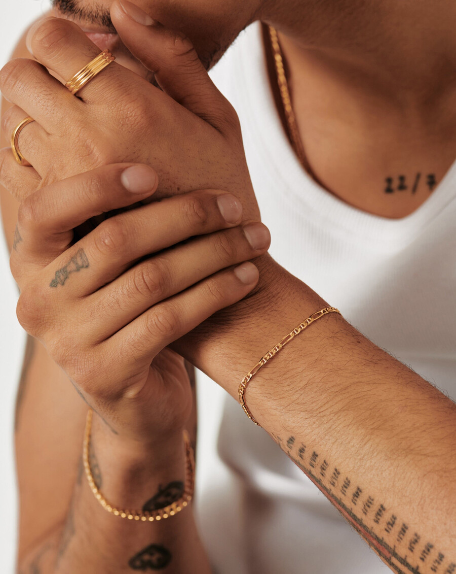pulsera de cadena de oro filia para hombre