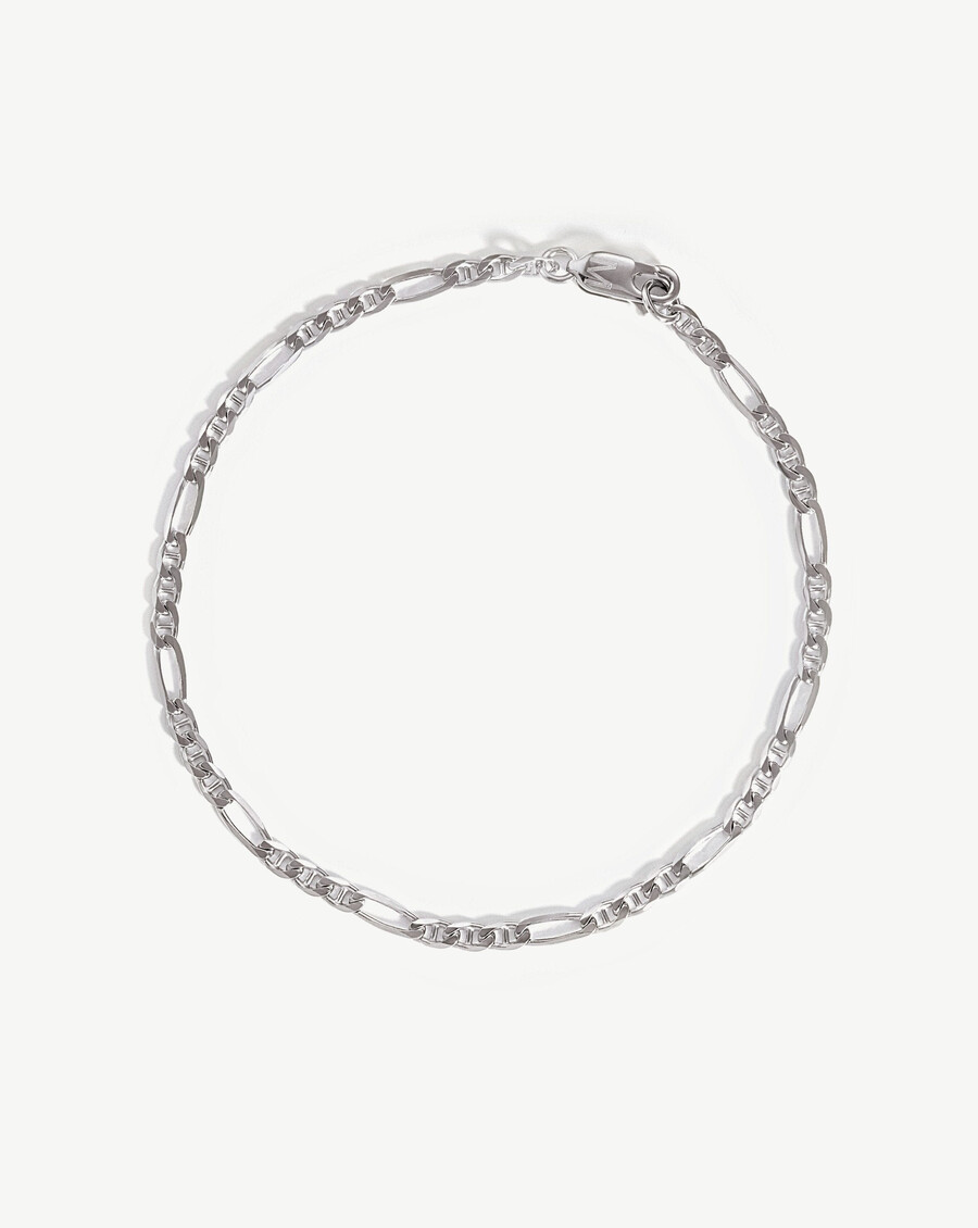 pulsera de cadena de plata filia para hombre