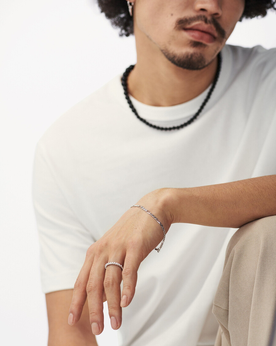 pulsera de cadena de plata filia para hombre