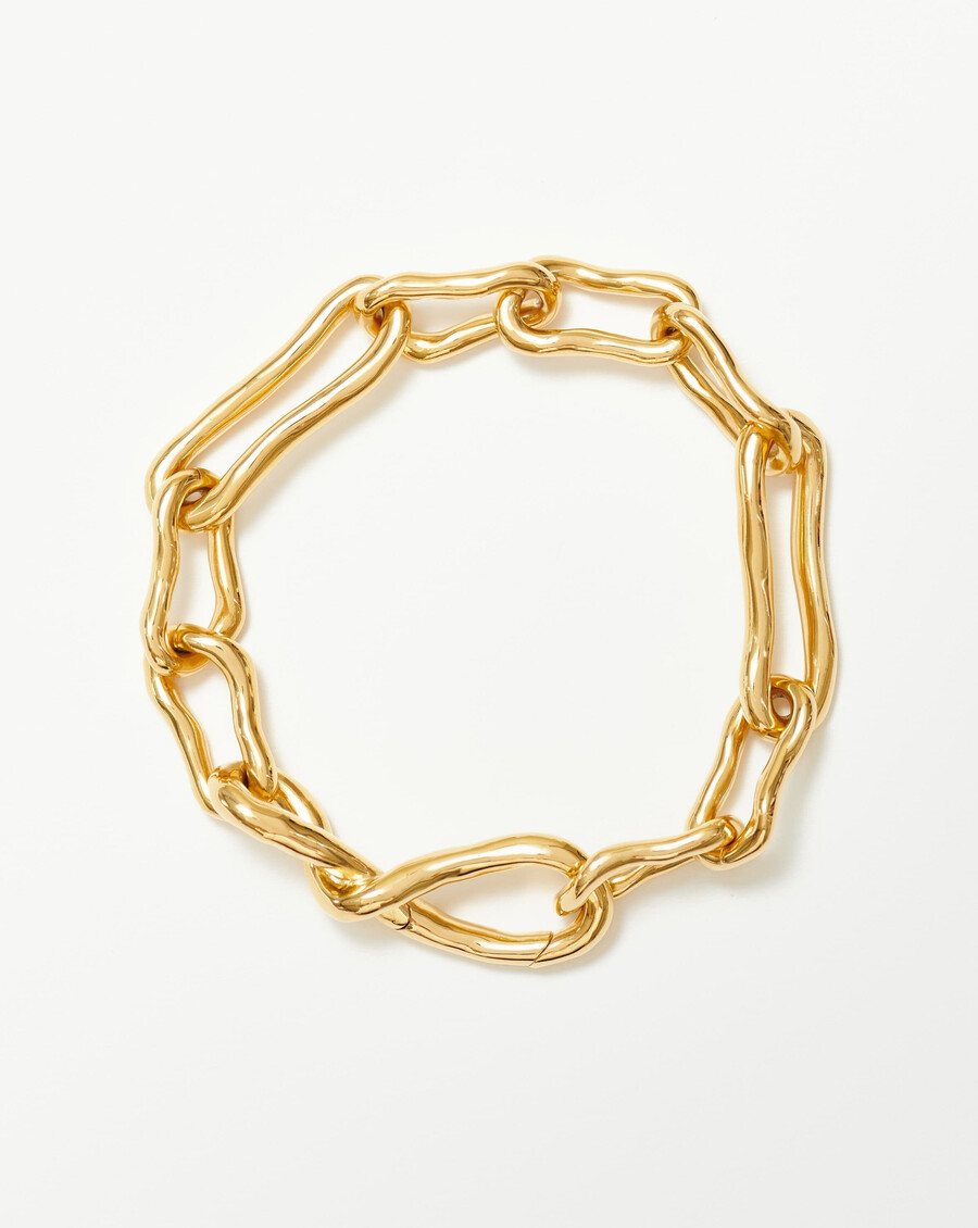 pulsera de cadena infinita retorcida fundida