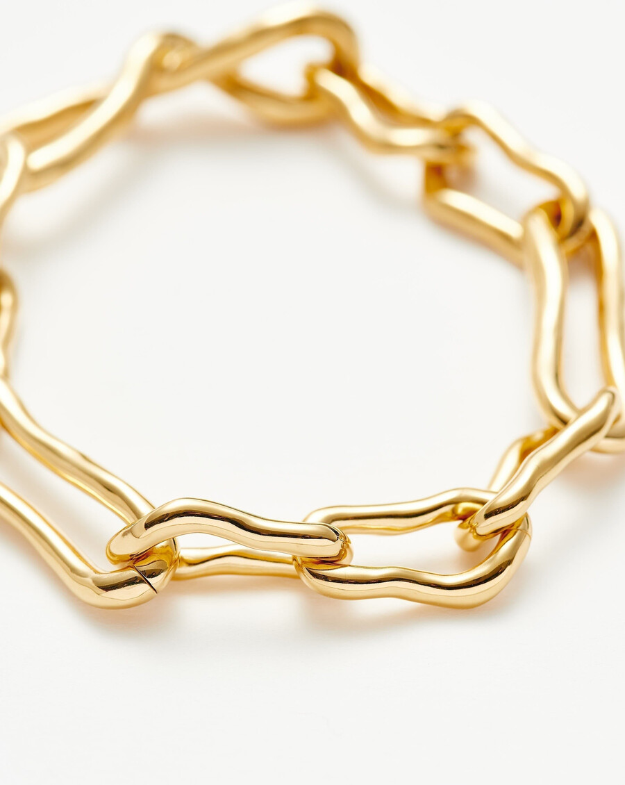 pulsera de cadena infinita retorcida fundida