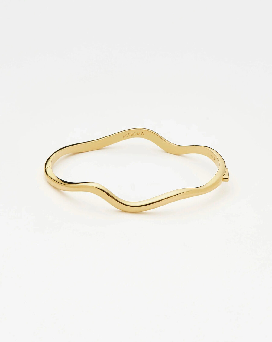 brazalete clásico con bisagras molten - oro