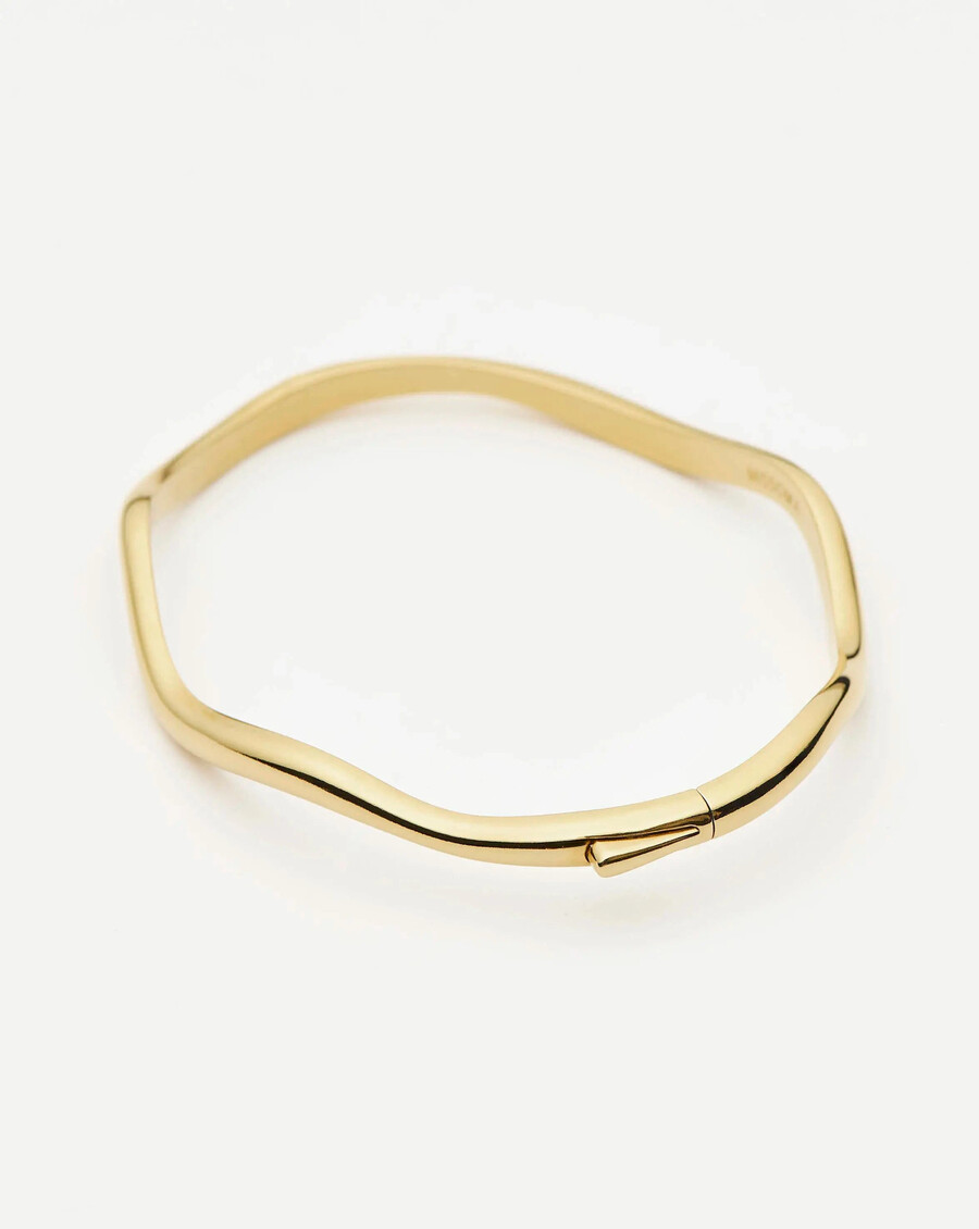 brazalete clásico con bisagras molten - oro