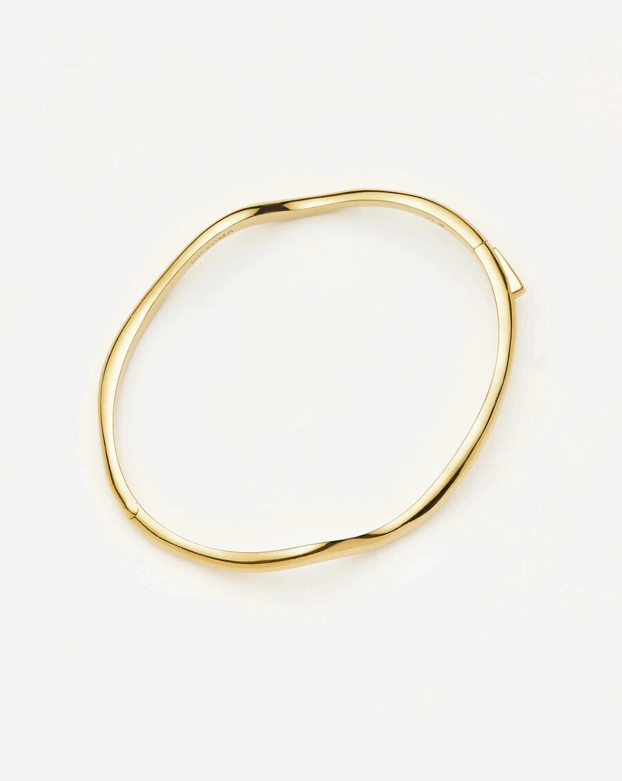 brazalete clásico con bisagras molten - oro