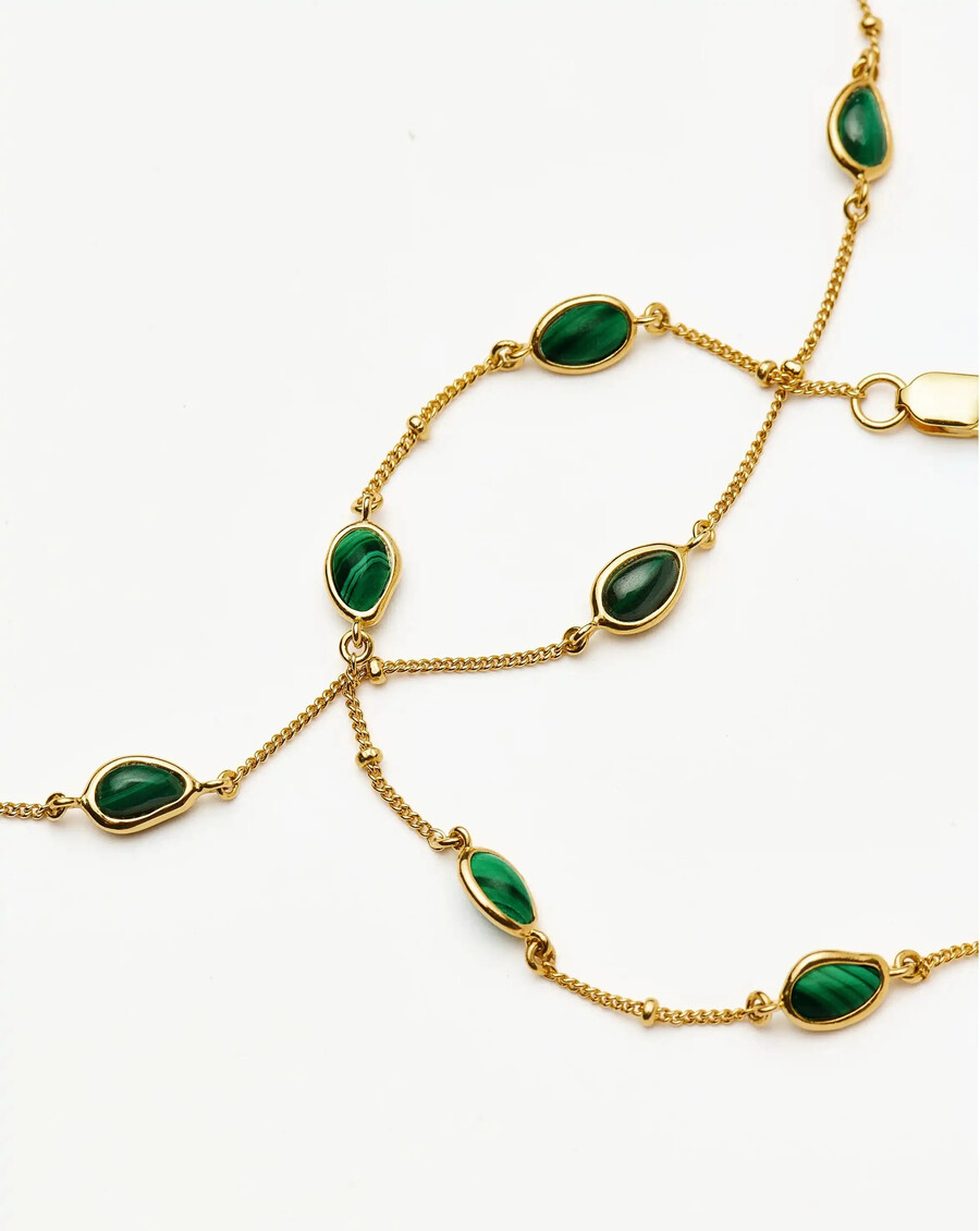 conjunto de gargantilla y pulsera con piedras preciosas magma - oro vermeil