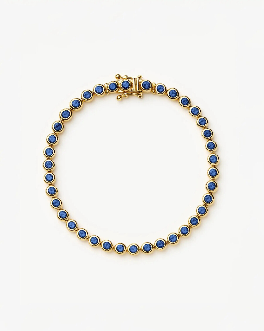 pulsera de tenis redonda - oroazul