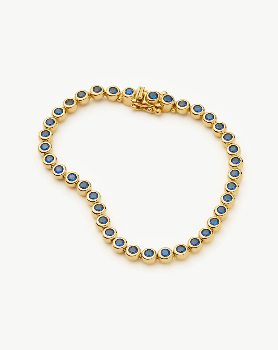 pulsera de tenis redonda - oroazul