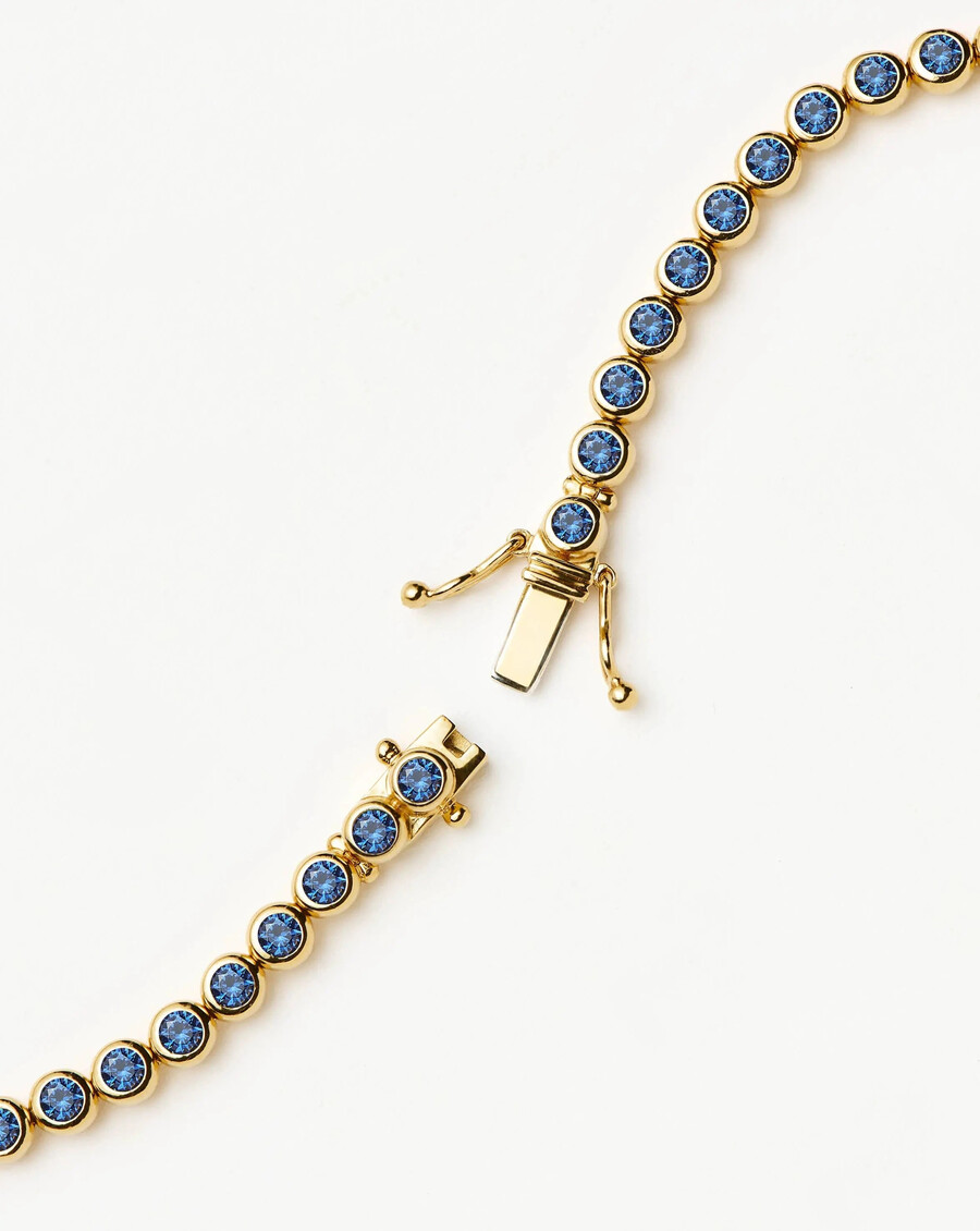 pulsera de tenis redonda - oroazul