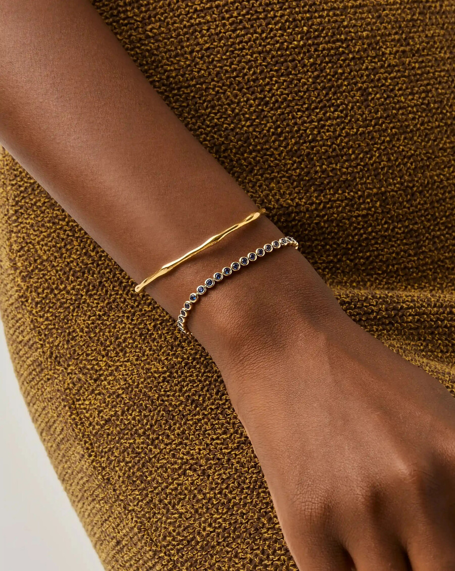 pulsera de tenis redonda - oroazul
