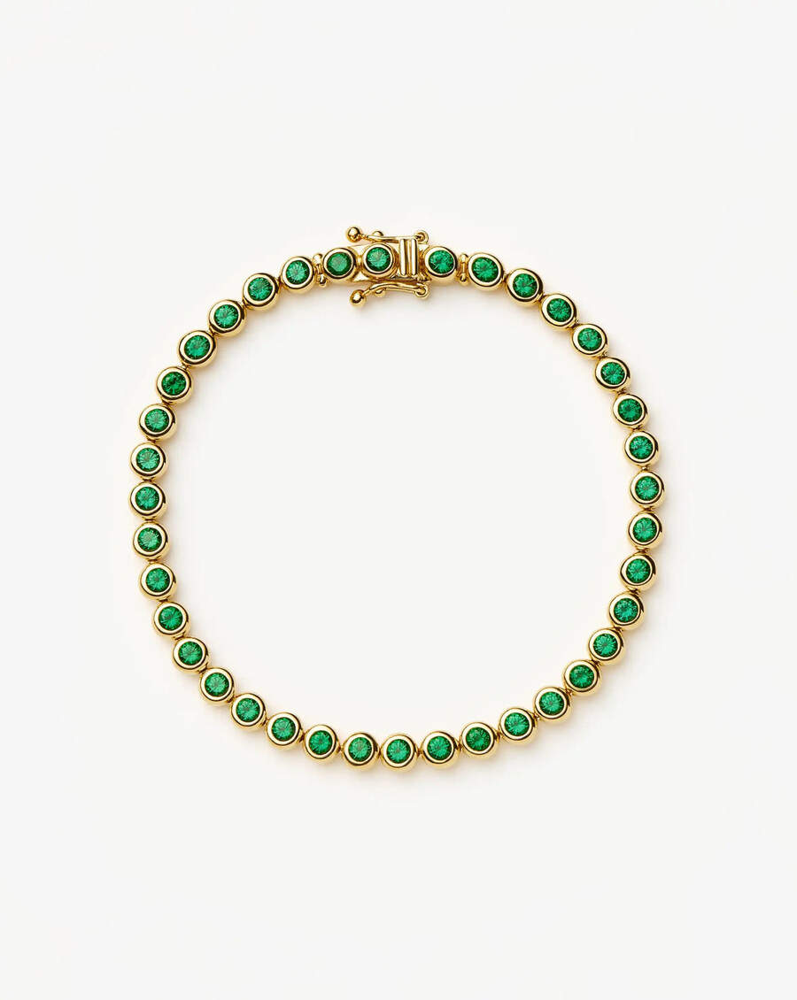 pulsera redonda de tenis - oroverde