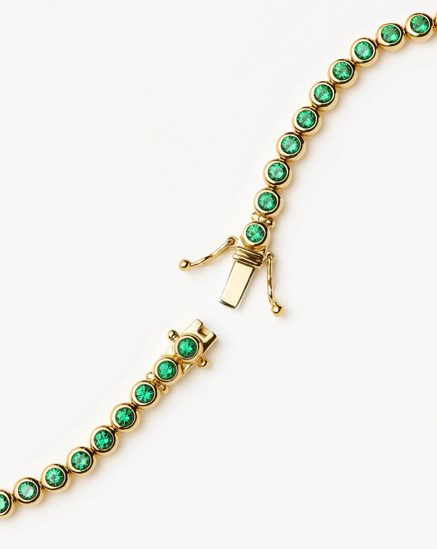 pulsera redonda de tenis - oroverde