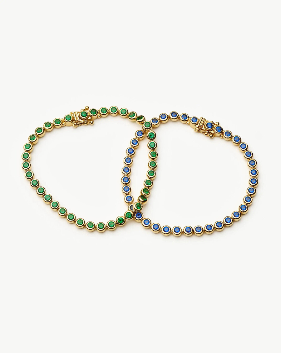 pulsera redonda de tenis - oroverde