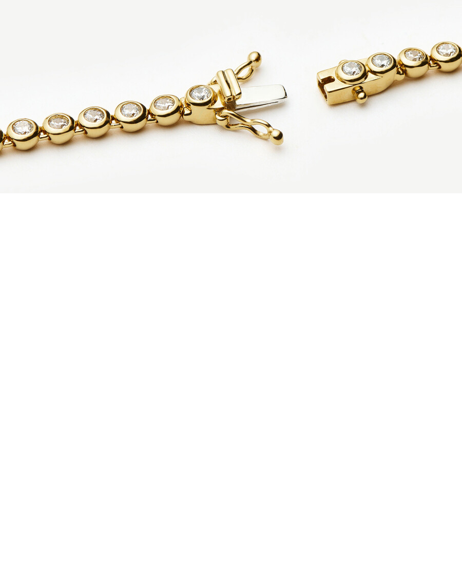pulsera redonda de tenis - oroverde