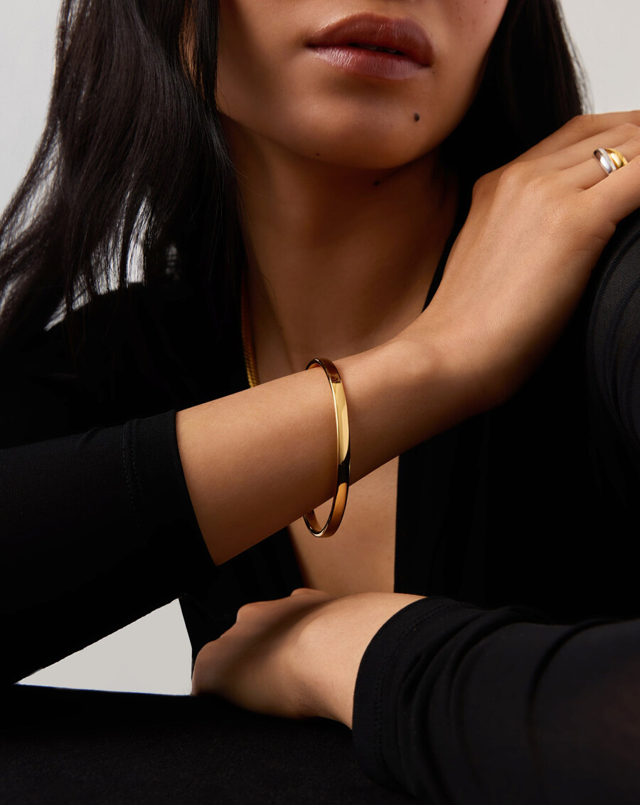brazalete redondo clásico - oro