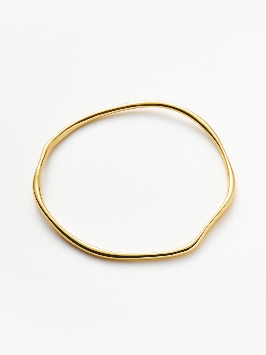 brazalete de ondas fundidas - oro