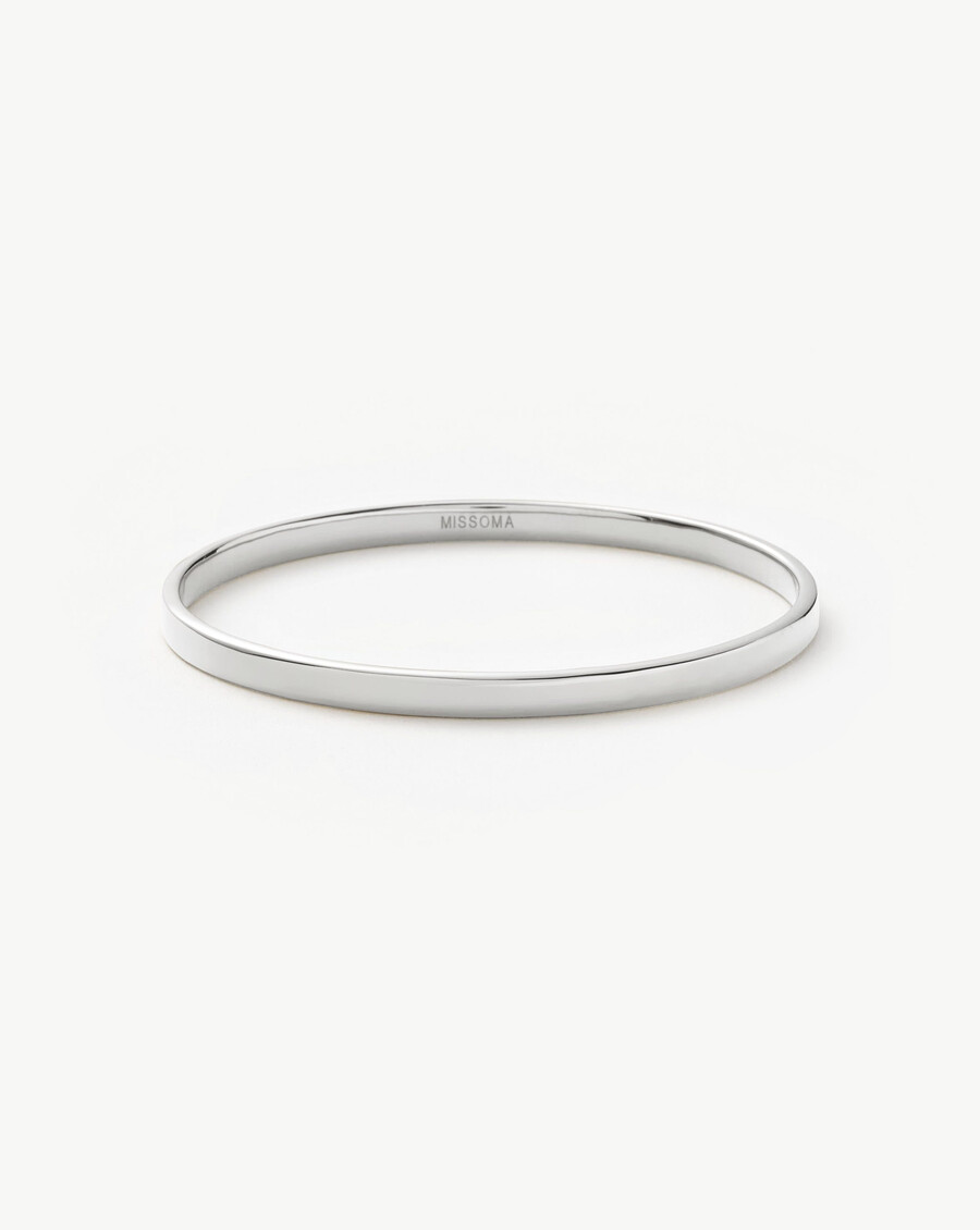 brazalete redondo clásico - plata