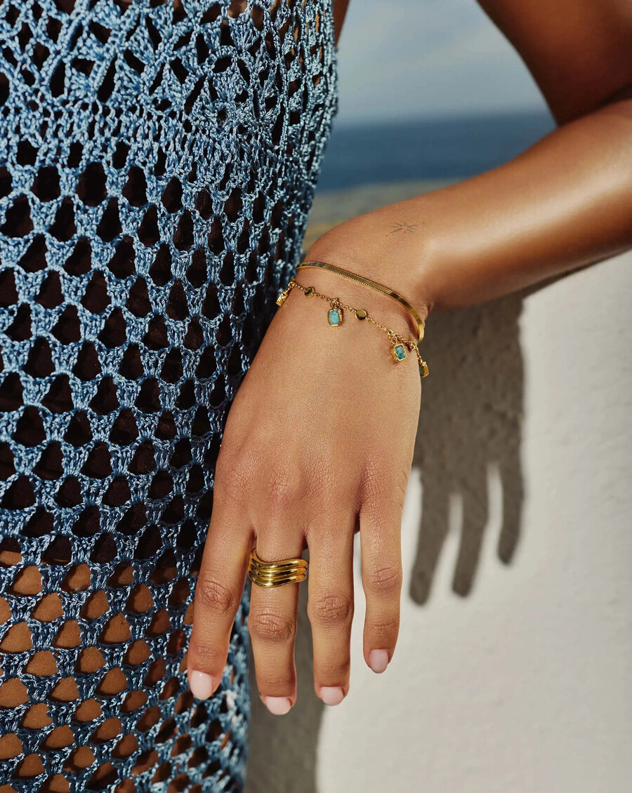 pulsera con dijes lena - oroamazonita